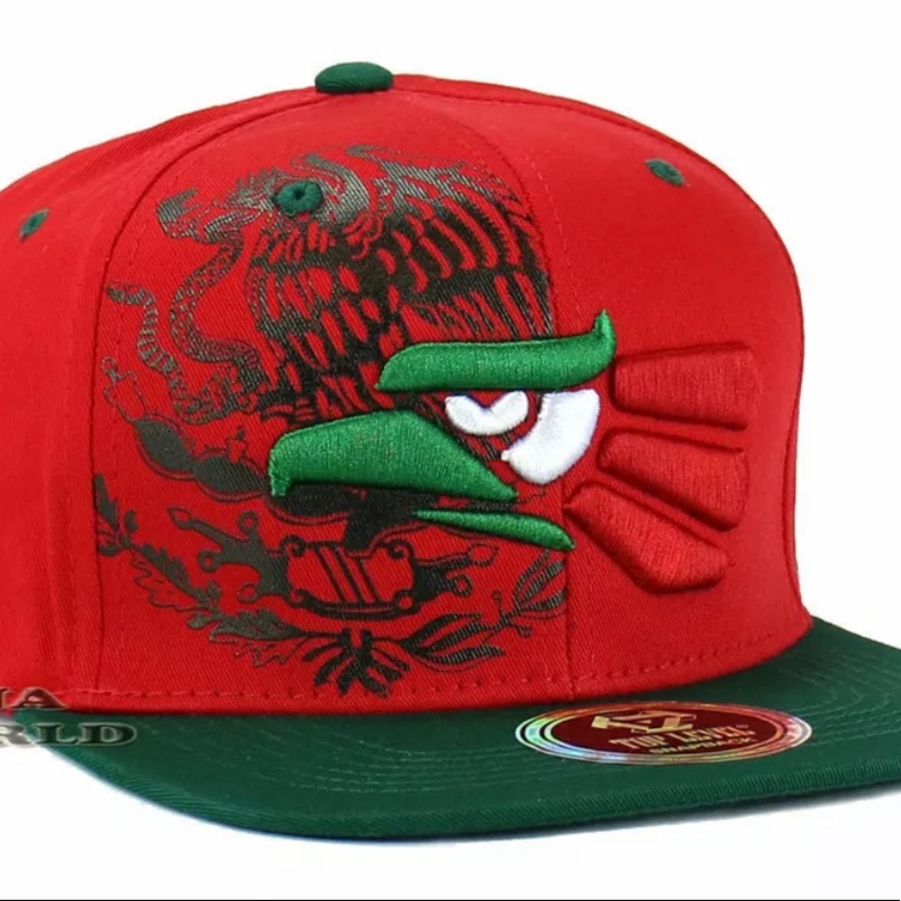 Mexican Hat Snapback Hecho En Mexico Eagle Aguila Flag Flat Bill Baseball Cap